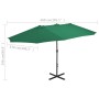 Garden umbrella with aluminum pole 460x270 cm green by vidaXL, Umbrellas - Ref: Foro24-44867, Price: 188,24 €, Discount: %