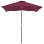 Garden umbrella with wooden pole 150x200 cm burgundy by vidaXL, Umbrellas - Ref: Foro24-44537, Price: 51,90 €, Discount: %