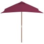 Garden umbrella with wooden pole 150x200 cm burgundy by vidaXL, Umbrellas - Ref: Foro24-44537, Price: 51,90 €, Discount: %