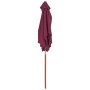 Garden umbrella with wooden pole 150x200 cm burgundy by vidaXL, Umbrellas - Ref: Foro24-44537, Price: 51,90 €, Discount: %