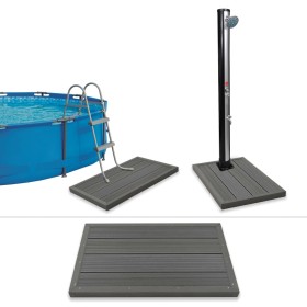 WPC pool ladder solar shower floor panel by vidaXL, Pool and spa accessories - Ref: Foro24-45016, Price: 82,21 €, Discount: %