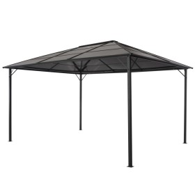 Cenador con tejado aluminio 4x3x2,6 m negro de vidaXL, Carpas y cenadores - Ref: Foro24-44643, Precio: 643,99 €, Descuento: %