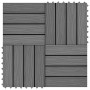 Baldosas porche relieve profundo WPC 30x30 cm 1 m² gris 11 uds de vidaXL, Suelos y moquetas - Ref: Foro24-45035, Precio: 78,1...