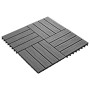 Porch tiles deep relief WPC 30x30 cm 1 m² gray 11 units by vidaXL, Floors and carpets - Ref: Foro24-45035, Price: 78,19 €, Di...