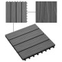 Porch tiles deep relief WPC 30x30 cm 1 m² gray 11 units by vidaXL, Floors and carpets - Ref: Foro24-45035, Price: 78,19 €, Di...