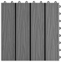 Porch tiles deep relief WPC 30x30 cm 1 m² gray 11 units by vidaXL, Floors and carpets - Ref: Foro24-45035, Price: 78,19 €, Di...