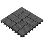 WPC porch tiles 30x30 cm 1 m² gray 11 units by vidaXL, Floors and carpets - Ref: Foro24-45030, Price: 54,86 €, Discount: %