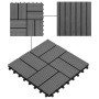 WPC porch tiles 30x30 cm 1 m² gray 11 units by vidaXL, Floors and carpets - Ref: Foro24-45030, Price: 54,86 €, Discount: %