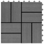 WPC porch tiles 30x30 cm 1 m² gray 11 units by vidaXL, Floors and carpets - Ref: Foro24-45030, Price: 54,86 €, Discount: %