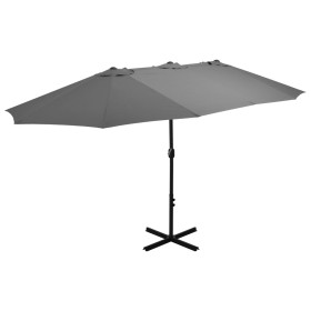 Garden umbrella with aluminum pole 460x270 cm anthracite by vidaXL, Umbrellas - Ref: Foro24-44869, Price: 160,42 €, Discount: %