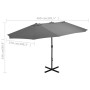 Garden umbrella with aluminum pole 460x270 cm anthracite by vidaXL, Umbrellas - Ref: Foro24-44869, Price: 160,99 €, Discount: %