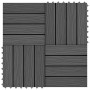 Tief geprägte WPC-Terrassenplatten 30x30 cm 1 m² schwarz 11 Stück von vidaXL, Böden und Teppiche - Ref: Foro24-45036, Preis: ...