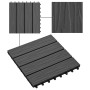 Tief geprägte WPC-Terrassenplatten 30x30 cm 1 m² schwarz 11 Stück von vidaXL, Böden und Teppiche - Ref: Foro24-45036, Preis: ...