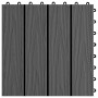 Tief geprägte WPC-Terrassenplatten 30x30 cm 1 m² schwarz 11 Stück von vidaXL, Böden und Teppiche - Ref: Foro24-45036, Preis: ...