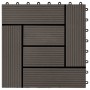 WPC porch tiles 30x30 cm 1 m² dark brown 11 pcs by vidaXL, Floors and carpets - Ref: Foro24-45028, Price: 52,97 €, Discount: %