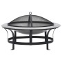 Brasero de jardín con parrilla acero inoxidable 76 cm de vidaXL, Chimeneas - Ref: Foro24-46530, Precio: 105,58 €, Descuento: %