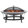 Brasero de jardín con parrilla acero inoxidable 76 cm de vidaXL, Chimeneas - Ref: Foro24-46530, Precio: 105,58 €, Descuento: %