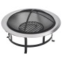 Brasero de jardín con parrilla acero inoxidable 76 cm de vidaXL, Chimeneas - Ref: Foro24-46530, Precio: 105,58 €, Descuento: %