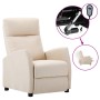 Sillón reclinable eléctrico de tela crema de vidaXL, Sillones - Ref: Foro24-3073645, Precio: 221,78 €, Descuento: %