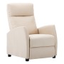 Sillón reclinable eléctrico de tela crema de vidaXL, Sillones - Ref: Foro24-3073645, Precio: 221,78 €, Descuento: %