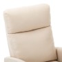 Sillón reclinable eléctrico de tela crema de vidaXL, Sillones - Ref: Foro24-3073645, Precio: 221,78 €, Descuento: %