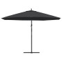 Sombrilla voladiza con poste de aluminio negro 350 cm de vidaXL, Sombrillas - Ref: Foro24-47130, Precio: 136,05 €, Descuento: %