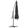 Sombrilla voladiza con poste de aluminio negro 350 cm de vidaXL, Sombrillas - Ref: Foro24-47130, Precio: 136,05 €, Descuento: %