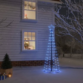 Árbol de Navidad cónico 108 LED azul 70x180 cm de vidaXL, Arboles de navidad - Ref: Foro24-343488, Precio: 43,99 €, Descuento: %