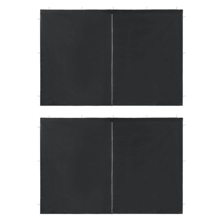 Walls for party tents with zipper 2 pcs PE anthracite by vidaXL, Tents and gazebos - Ref: Foro24-45118, Price: 24,38 €, Disco...