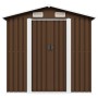 Brown steel garden storage shed 204x132x186 cm by vidaXL, Sheds - Ref: Foro24-47029, Price: 236,02 €, Discount: %