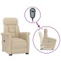 Sillón reclinable eléctrico piel de ante sintético crema de vidaXL, Sillones - Ref: Foro24-3073589, Precio: 234,15 €, Descuen...