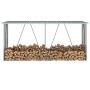 Green galvanized steel firewood box 330x84x152 cm by vidaXL, Accessories for bags and firewood holders - Ref: Foro24-47083, P...