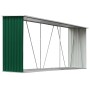 Casetilla para leña acero galvanizado verde 330x84x152 cm de vidaXL, Accesorios para bolsas y soportes de leña - Ref: Foro24-...