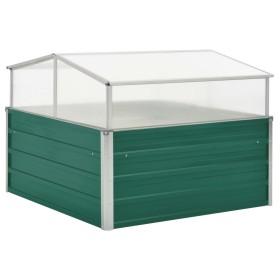 Green galvanized steel greenhouse 100x100x77 cm by vidaXL, Pots and planters - Ref: Foro24-47020, Price: 91,99 €, Discount: %