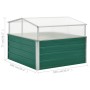 Invernadero de acero galvanizado verde 100x100x77 cm de vidaXL, Maceteros y jardineras - Ref: Foro24-47020, Precio: 91,27 €, ...