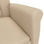 Sillón reclinable eléctrico piel de ante sintético crema de vidaXL, Sillones - Ref: Foro24-3073589, Precio: 234,15 €, Descuen...