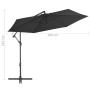 Cantilever parasol with black aluminum pole 300 cm by vidaXL, Umbrellas - Ref: Foro24-47132, Price: 84,60 €, Discount: %