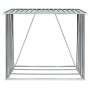 Casetilla para leña acero galvanizado verde 163x83x154 cm de vidaXL, Accesorios para bolsas y soportes de leña - Ref: Foro24-...