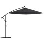 Cantilever umbrella with LED lights and black steel post 300 cm by vidaXL, Umbrellas - Ref: Foro24-47136, Price: 130,01 €, Di...