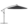 Cantilever umbrella with LED lights and black steel post 300 cm by vidaXL, Umbrellas - Ref: Foro24-47136, Price: 130,01 €, Di...