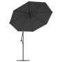 Cantilever umbrella with LED lights and black steel post 300 cm by vidaXL, Umbrellas - Ref: Foro24-47136, Price: 130,01 €, Di...