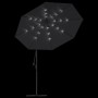 Cantilever umbrella with LED lights and black steel post 300 cm by vidaXL, Umbrellas - Ref: Foro24-47136, Price: 130,01 €, Di...