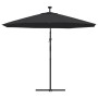 Cantilever umbrella with LED lights and black steel post 300 cm by vidaXL, Umbrellas - Ref: Foro24-47136, Price: 130,01 €, Di...