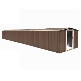 Brown galvanized steel garden shed 257x990x181 cm by vidaXL, Sheds - Ref: Foro24-47039, Price: 1,00 €, Discount: %