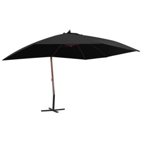 Hanging garden umbrella with black wooden pole 400x300cm by vidaXL, Umbrellas - Ref: Foro24-47122, Price: 144,99 €, Discount: %