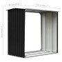 Garden shed for firewood gray galvanized steel 172x91x154 cm by vidaXL, Accessories for bags and firewood holders - Ref: Foro...