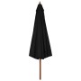 Sombrilla de jardín con palo de madera negro 330 cm de vidaXL, Sombrillas - Ref: Foro24-47218, Precio: 96,11 €, Descuento: %