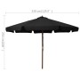 Garden umbrella with black wooden pole 330 cm by vidaXL, Umbrellas - Ref: Foro24-47218, Price: 96,11 €, Discount: %