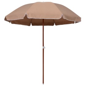 Parasol with taupe gray steel pole 240 cm by vidaXL, Umbrellas - Ref: Foro24-47802, Price: 36,99 €, Discount: %