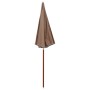 Parasol with taupe gray steel pole 240 cm by vidaXL, Umbrellas - Ref: Foro24-47802, Price: 36,61 €, Discount: %